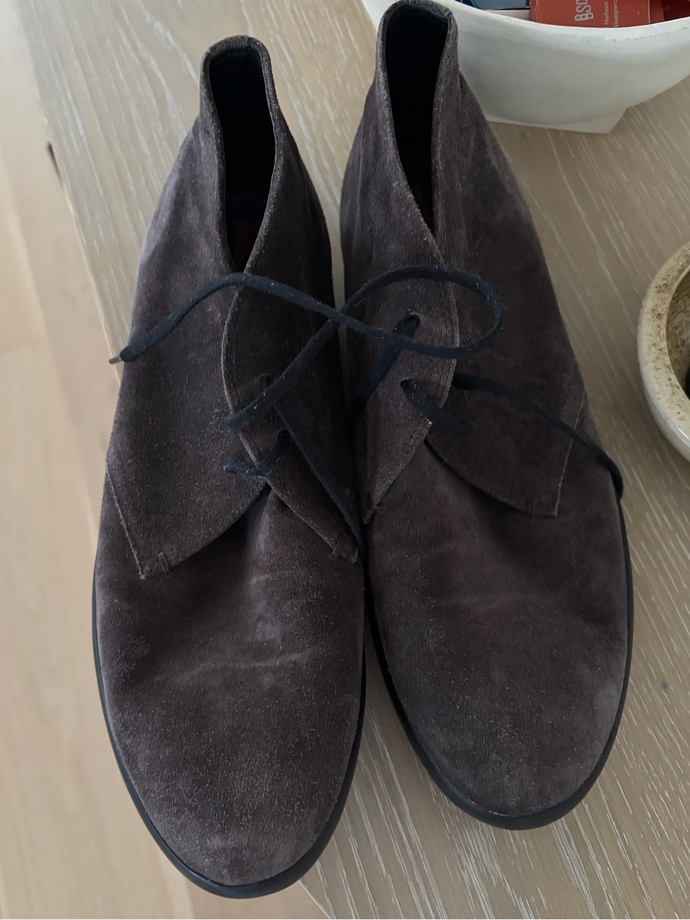 Men's Prada Brown Suede Lace-Up Chukka Boots